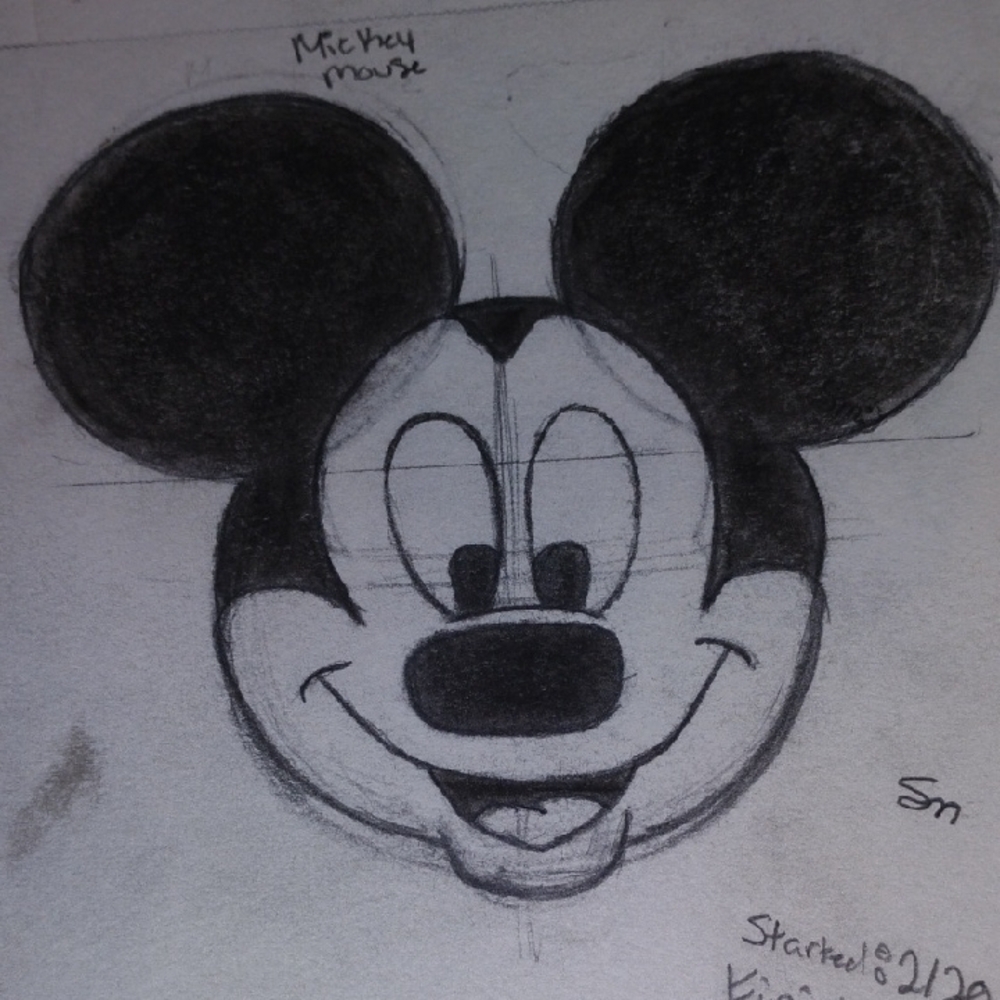 Mickey Mouse Sketch Art